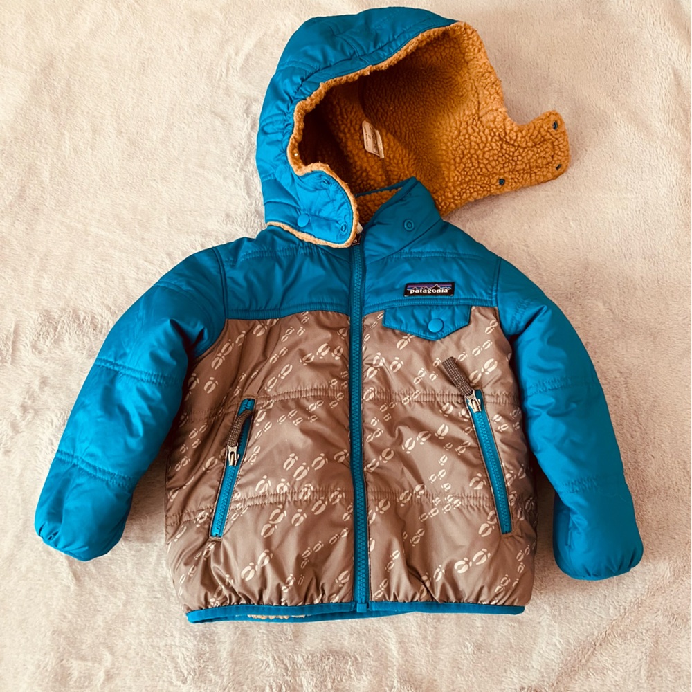Patagonia Tribbles reversible hooded kids jacket